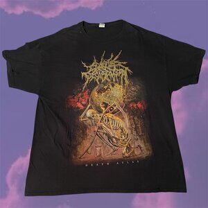 Cattle Decapitation Tour T Shirt 2022 Black 2XL Death Atlas Fruit Loom Metal